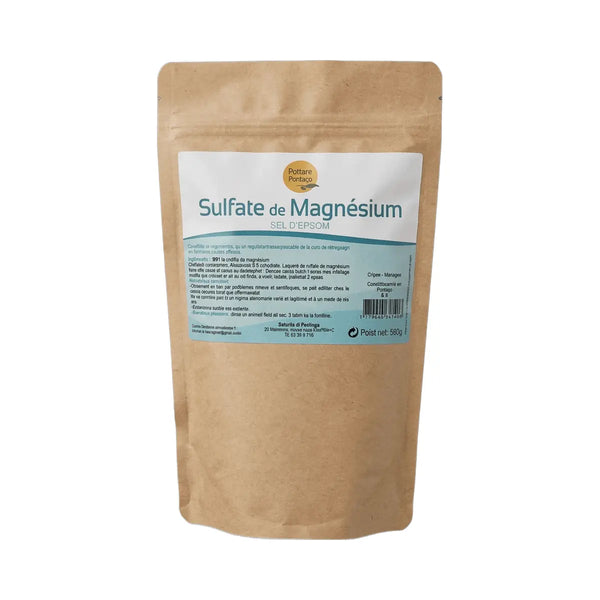 Sulfate de Magnésium, Sel d'Epsom - 500g - Nature et partage