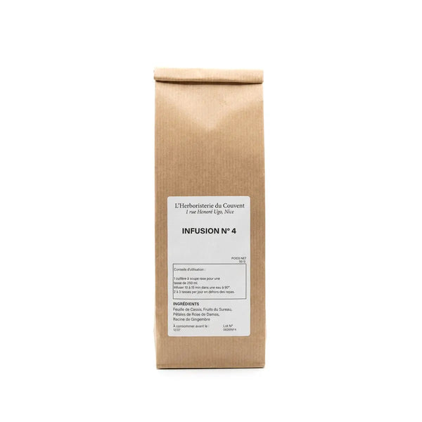 Infusion N°4 - Cassis, Sureau, Rose de Damas & Gingembre - Herboristerie du Couvent