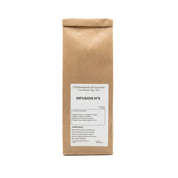 Infusion N°5 - Épices, Cannelle, Cardamome & Gingembre - Herboristerie du Couvent