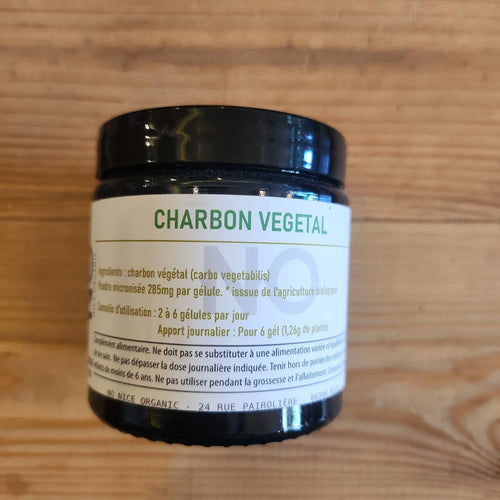 Charbon végétal 60 gélules NICE ORGANIC herboristerie bio