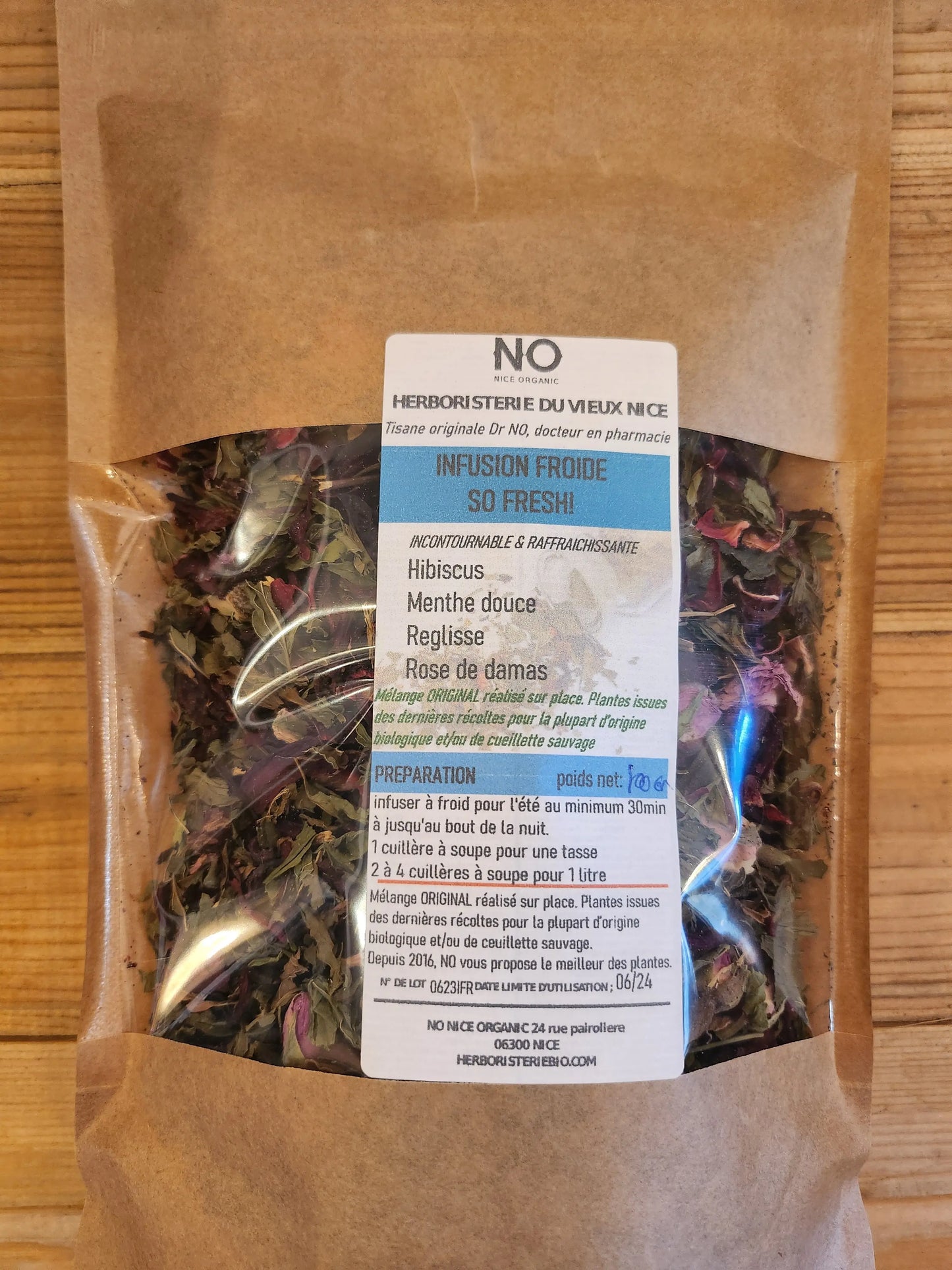 SO Fresh , infusion froide de l'été NICE ORGANIC herboristerie bio