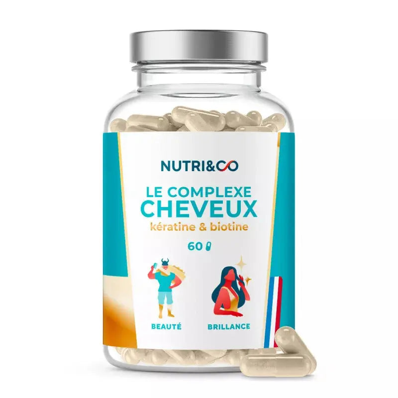 Complexe Cheveux Keratine et Biotine 60 gélules Nutri&Co NICE ORGANIC herboristerie bio