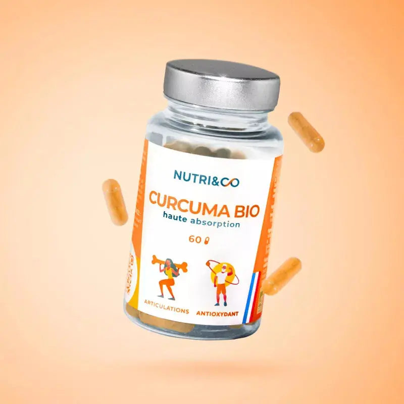 Curcuma fort bio boite de 60 gélules Nutri&Co NICE ORGANIC herboristerie bio