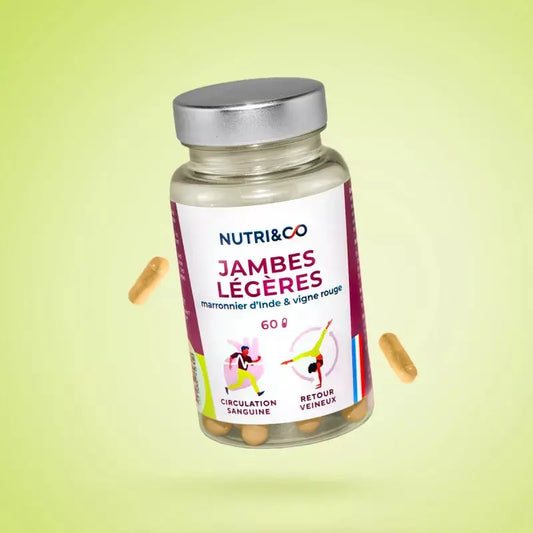 Jambes Légères boite de 60 gélules Nutri&Co NICE ORGANIC herboristerie bio
