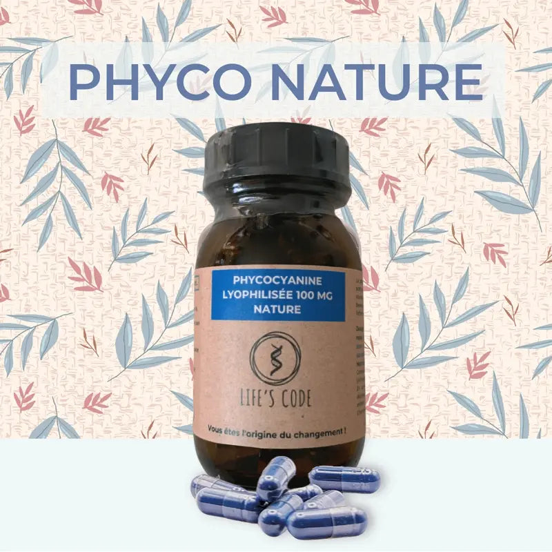 Phycocyanine concentré 100 mg boite de 30 gélules végétales NICE ORGANIC herboristerie bio