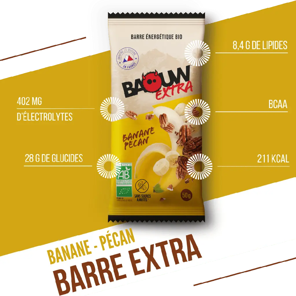 Barres Énergétiques : banane - pécan Baouw Herboristerie bio du vieux Nice