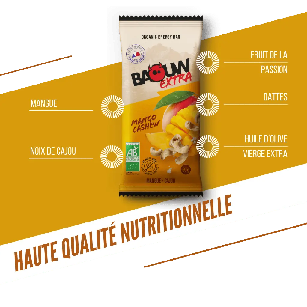 Barres Énergétiques : Mangue - Cajou Baouw Herboristerie bio du vieux Nice