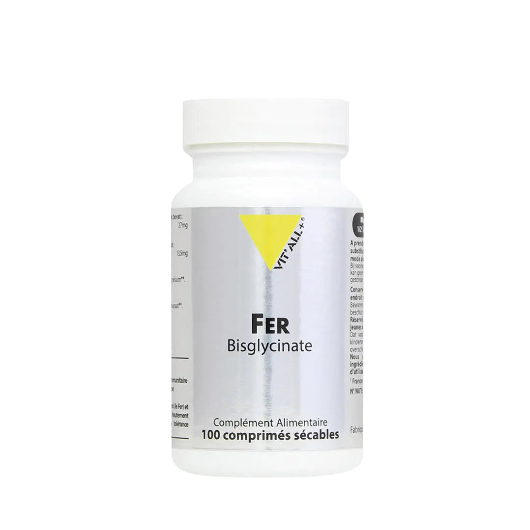 Fer bisglycinate boite de 100 gélules Vit'All+ NICE ORGANIC herboristerie bio
