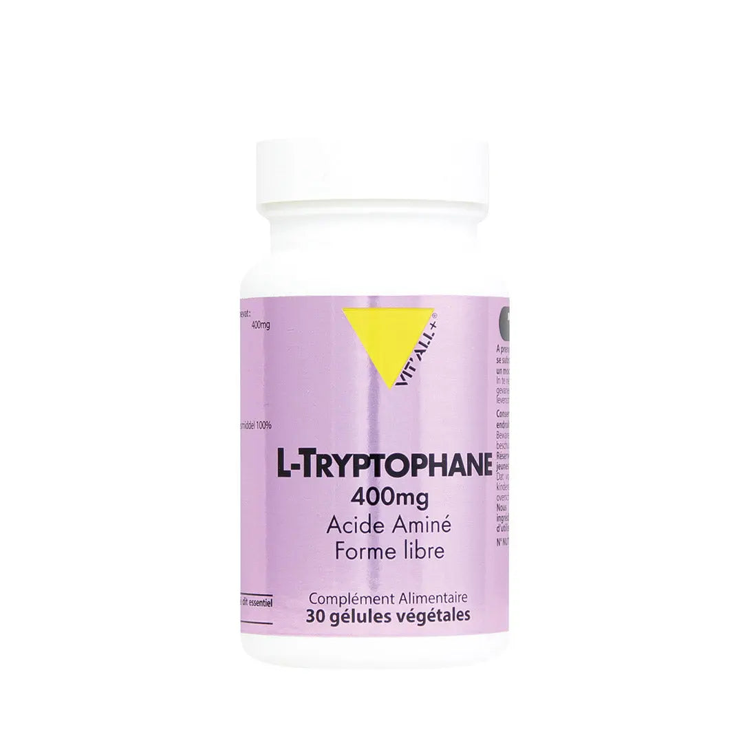 L-Tryptophane 400mg boite de 30 gélules Vit'All+ NICE ORGANIC herboristerie bio