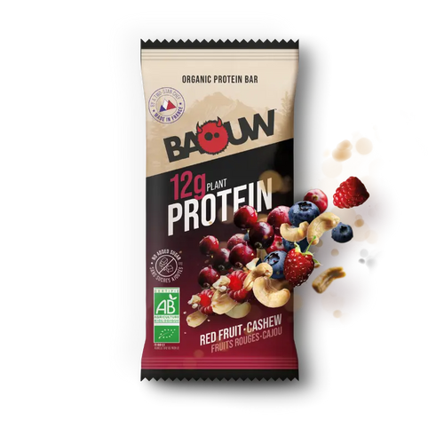 Barres Protéinées : fruits rouges - cajou Baouw NICE ORGANIC herboristerie bio