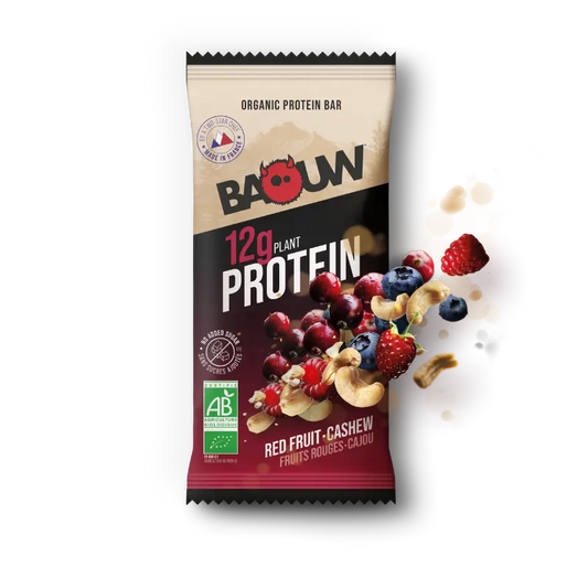 Barres Protéinées : fruits rouges - cajou Baouw NICE ORGANIC herboristerie bio