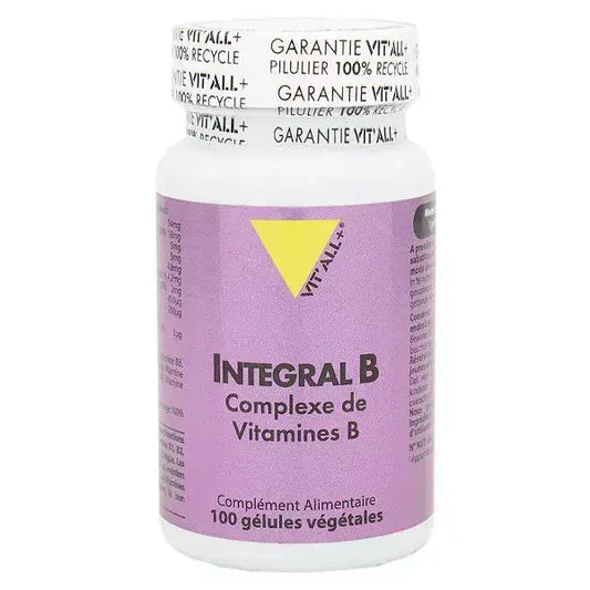 Vitamines B complexe boite de 100 gélules Vit'All+ NICE ORGANIC herboristerie bio