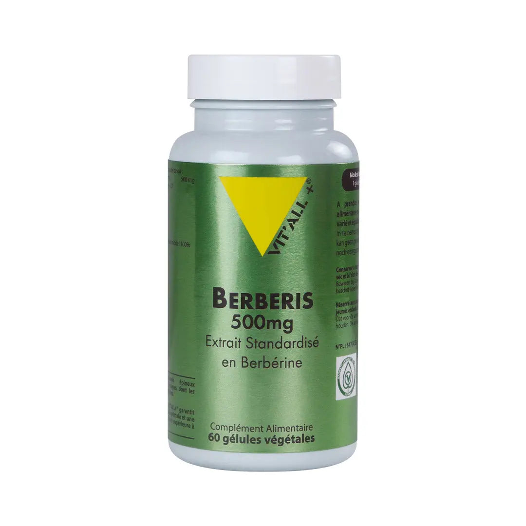 BERBERIS 500mg boite de 60 gélules Vit'All+ NICE ORGANIC herboristerie bio