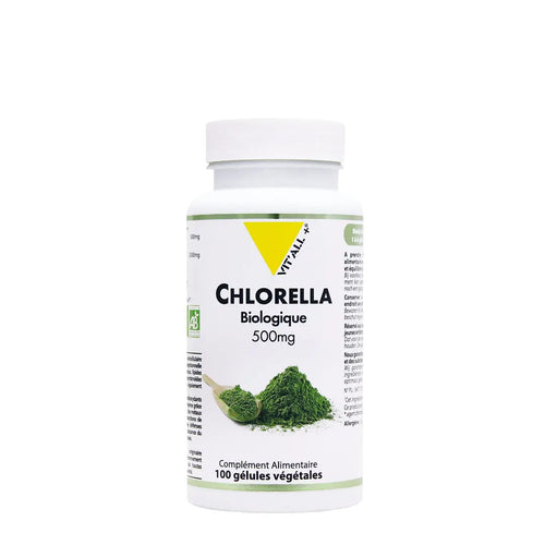 Chlorella bio 500mg boite de 100 gélules Vit'All+ NICE ORGANIC herboristerie bio