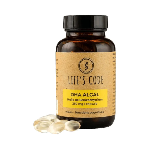 DHA 100% Algal - Oméga-3 Végétal - 30 ou 90 gélules - Life's Code