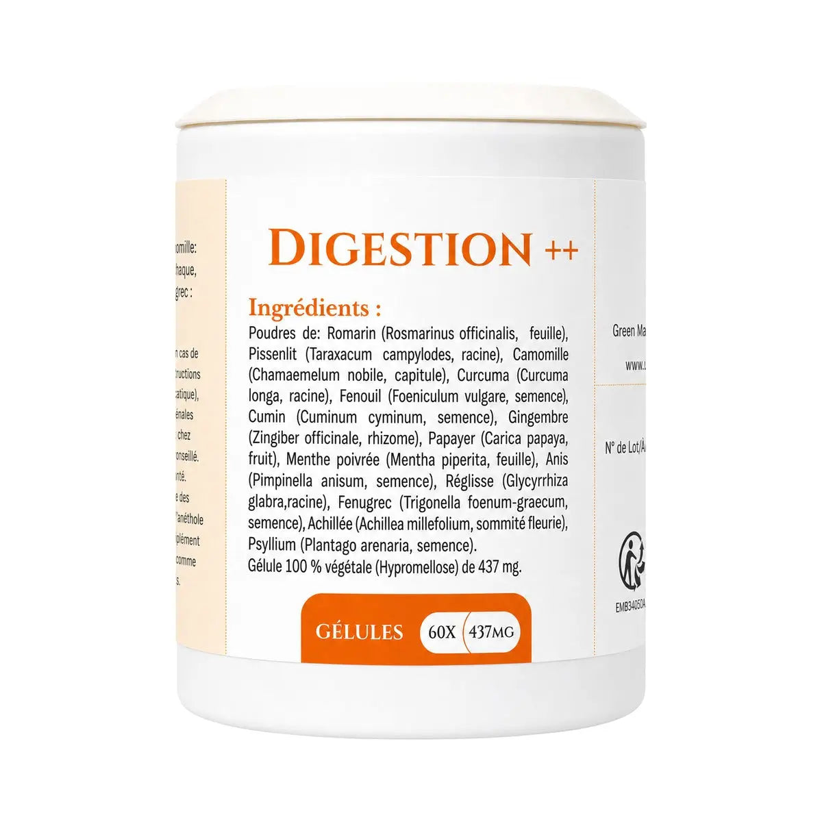 Digestion++ - 60 gélules - Herboristerie du Vieux Nice