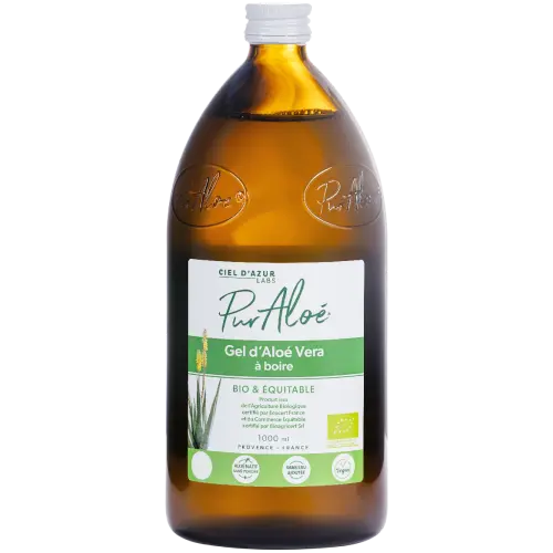 Gel Aloé à boire 1L - Puraloé NICE ORGANIC herboristerie bio