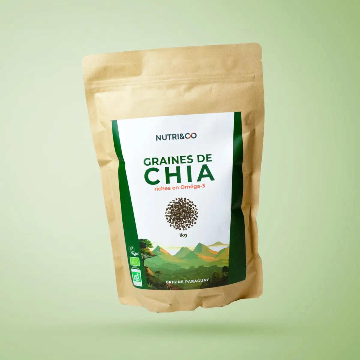 Graines de Chia BIO 1 kg - Nutri&Co NICE ORGANIC herboristerie bio