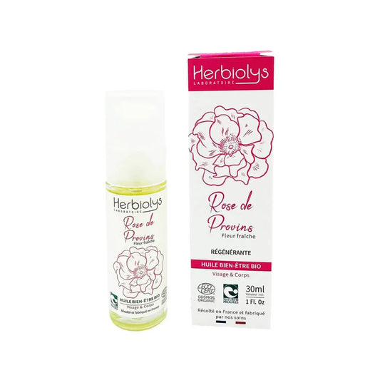 Huile bien-être Rose de Provins Bio 30mL Herbiolys Herboristerie bio du vieux Nice