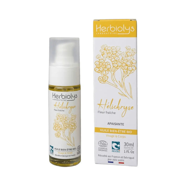 Huile Hélichryse Italienne Immortelle - Macérat huileux 30ml- Herbiolys