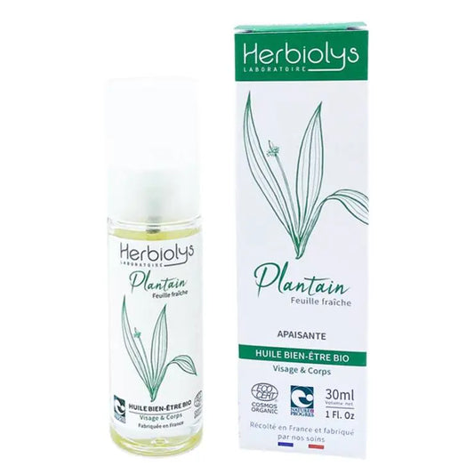 Huile bien-être Plantain Bio 30ml Herbiolys Herboristerie bio du vieux Nice