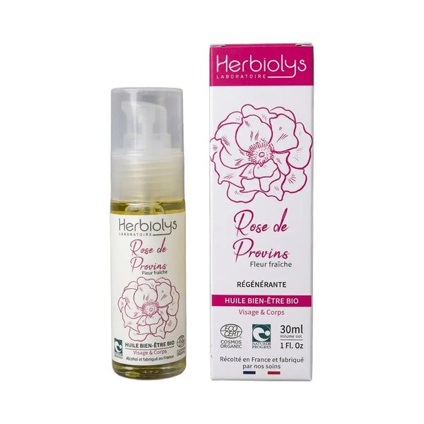Huile Rose de Provins - Macérât Huileux 30ml - Herbiolys