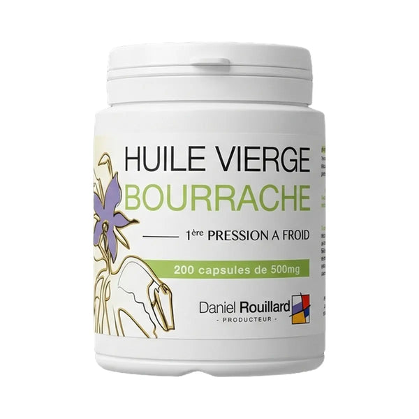 Huile de Bourrache Française 500mg - 200 capsules - Daniel Rouillard