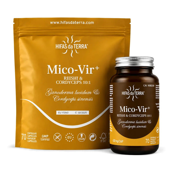 Mico Vir+ Reishi & Cordyceps - 60 ou 70 gélules - Hifas da Terra