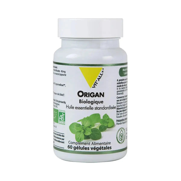 Origan biologique boite de 60 gélules Vit'All+ NICE ORGANIC herboristerie bio