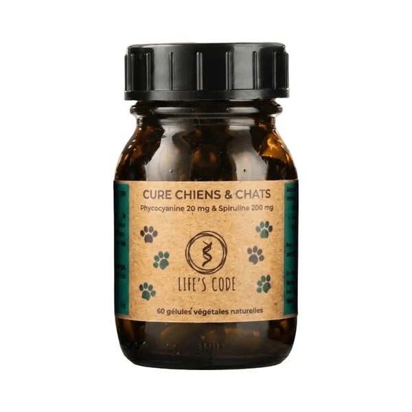 Phyco Chiens et Chats - Spiruline et Phycocyanine - 60 gélules - Life's Code
