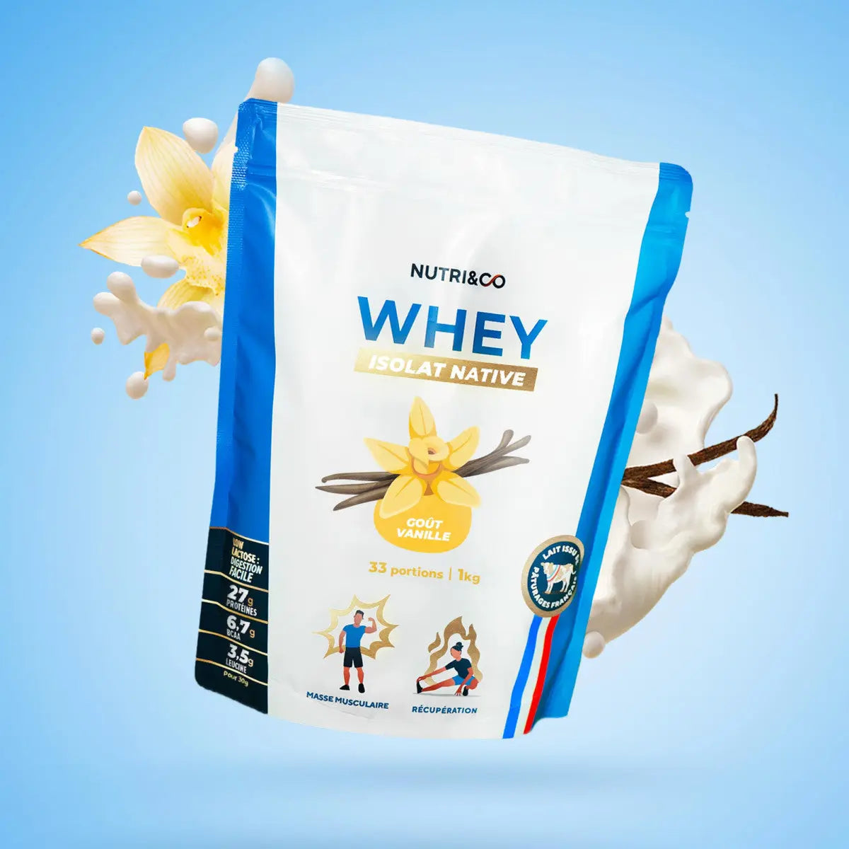 Whey Isolate Native Vanille Nutri&Co NICE ORGANIC herboristerie bio