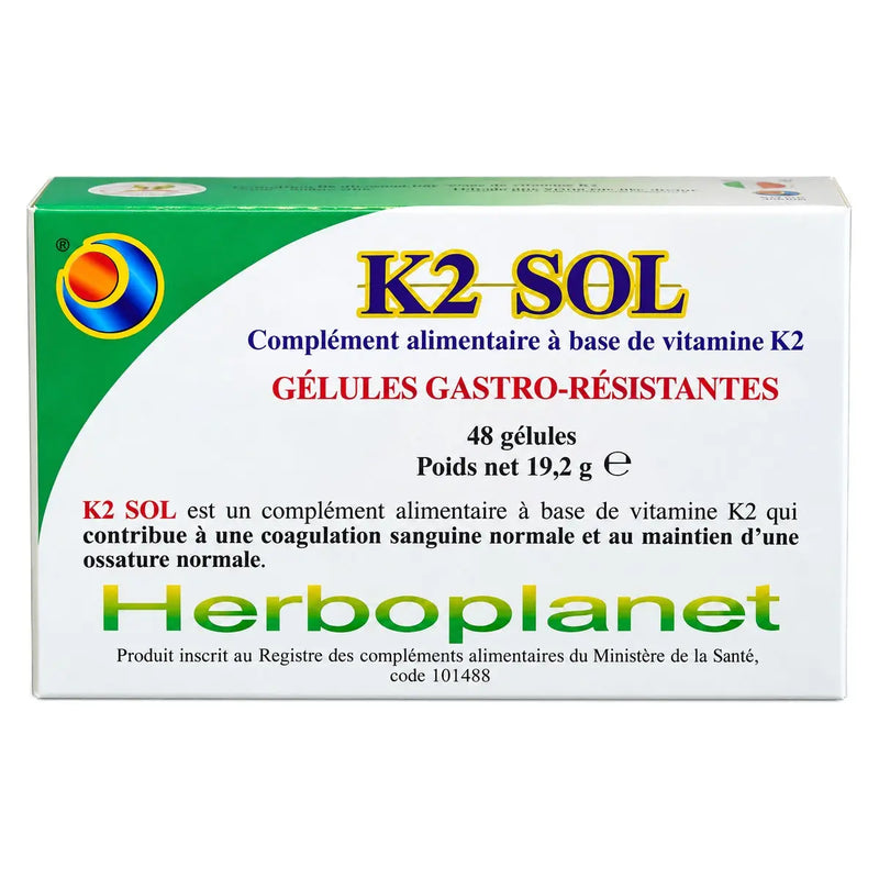 K2 Sol - Vitamine K2 100µg - 48 capsules - Herboplanet