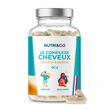 Complexe Cheveux Keratine et Biotine 60 gélules Nutri&Co NICE ORGANIC herboristerie bio