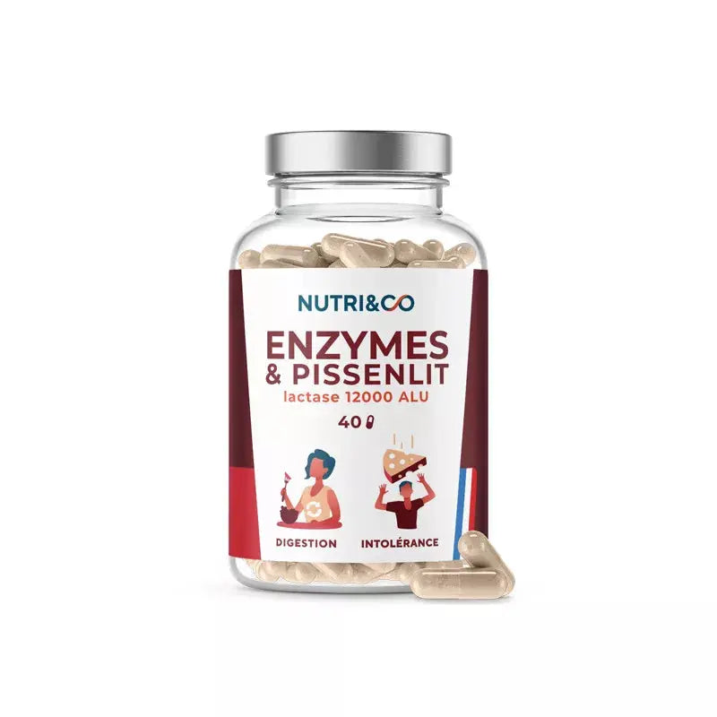 Enzymes & Pissenlit boite de 120 gélules Nutri&Co NICE ORGANIC herboristerie bio