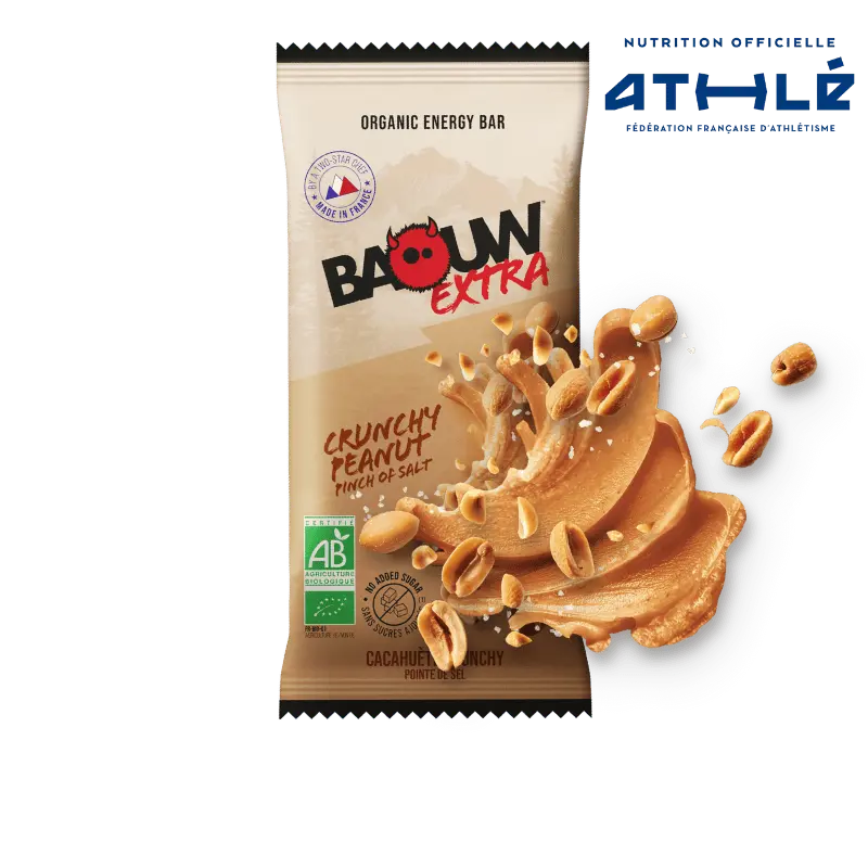 Barres Énergétiques : Crunchy - Cacahuète Baouw Herboristerie bio du vieux Nice