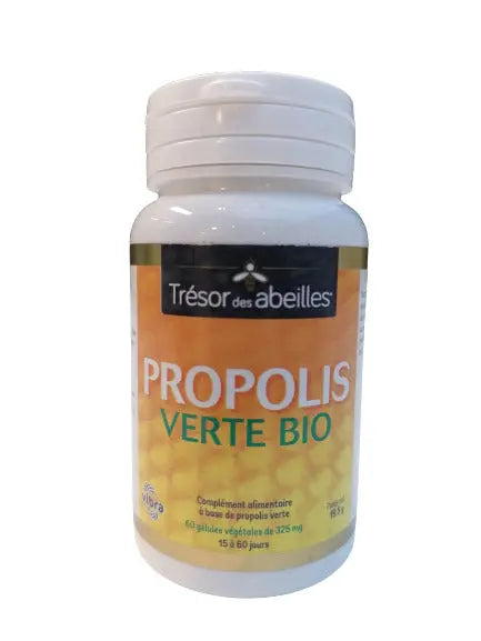 Propolis verte bio 60 gélules Trésor des Abeilles NICE ORGANIC herboristerie bio