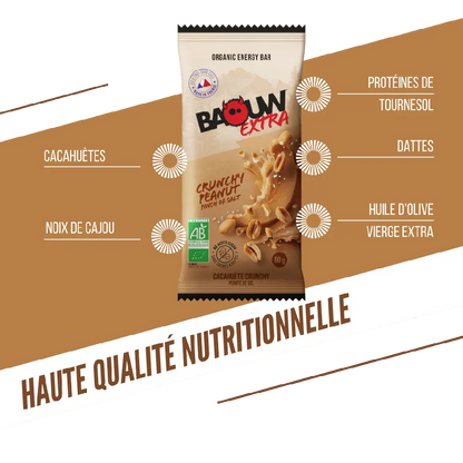 Barres Énergétiques : Crunchy - Cacahuète Baouw Herboristerie bio du vieux Nice