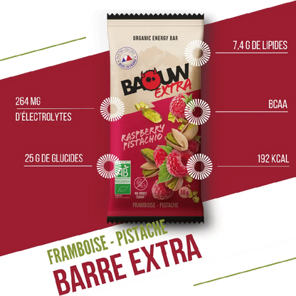 Barres Énergétiques : framboise - pistache Baouw Herboristerie bio du vieux Nice