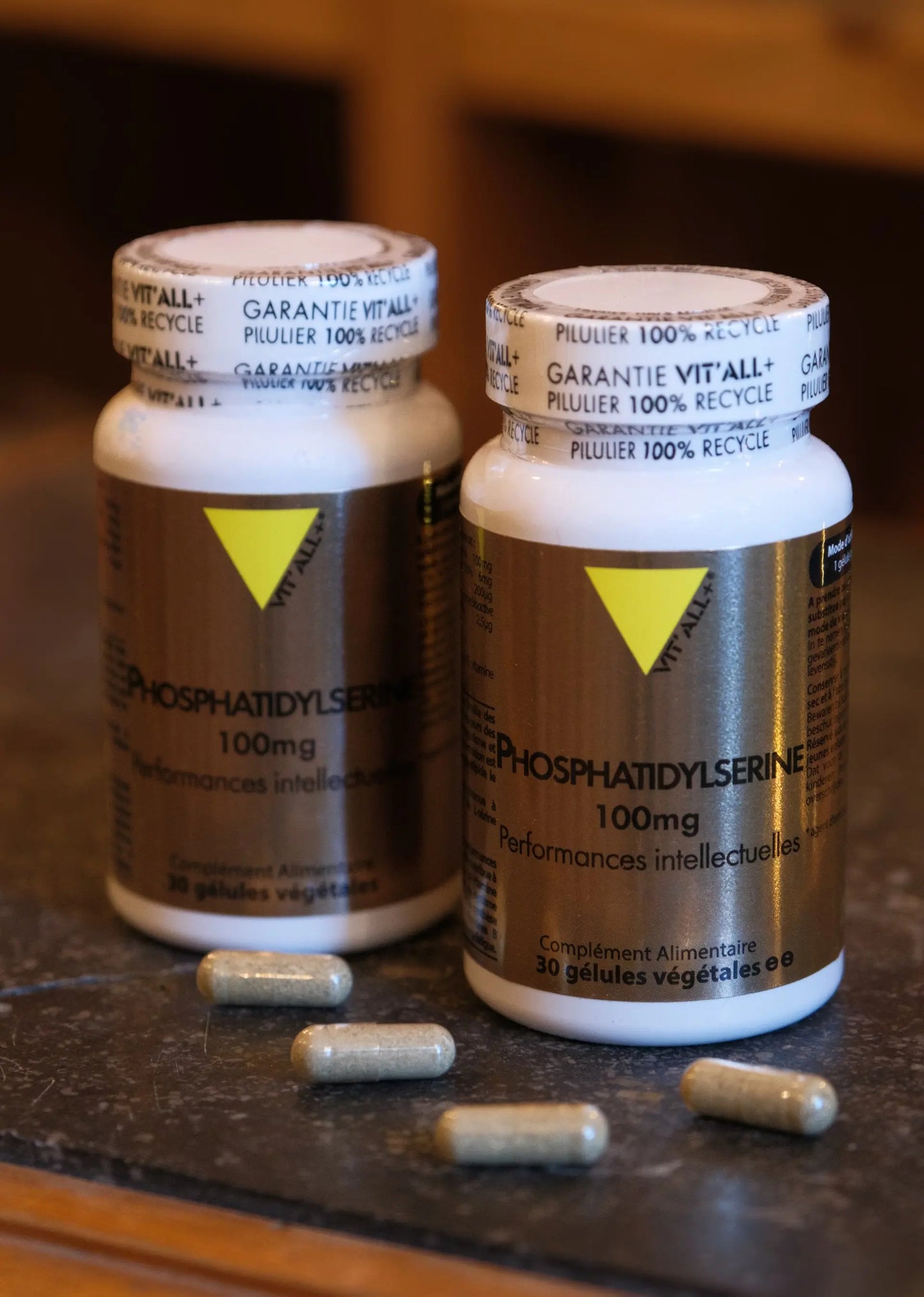 Phosphatidylsérine – 100 mg – 30 gélules végétales – Vitall+ Herboristerie bio du vieux Nice