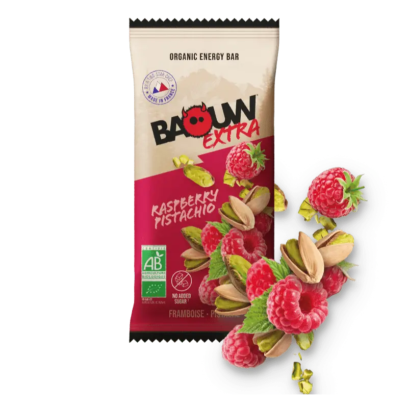 Barres Énergétiques : framboise - pistache Baouw Herboristerie bio du vieux Nice
