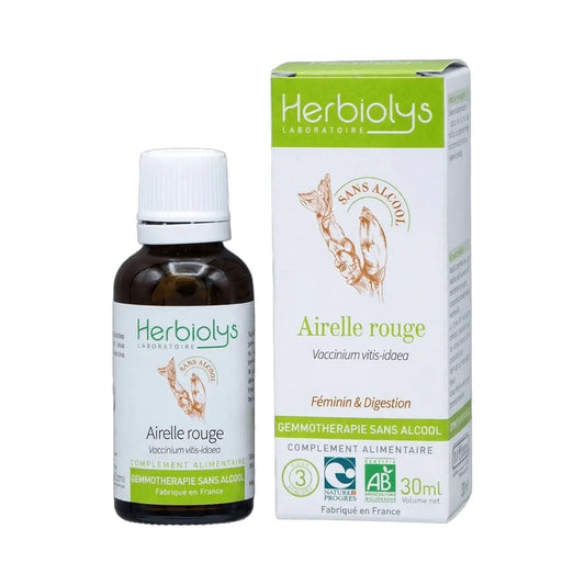 Airelle Rouge Gemmothérapie sans alcool - 30ml - Herbiolys
