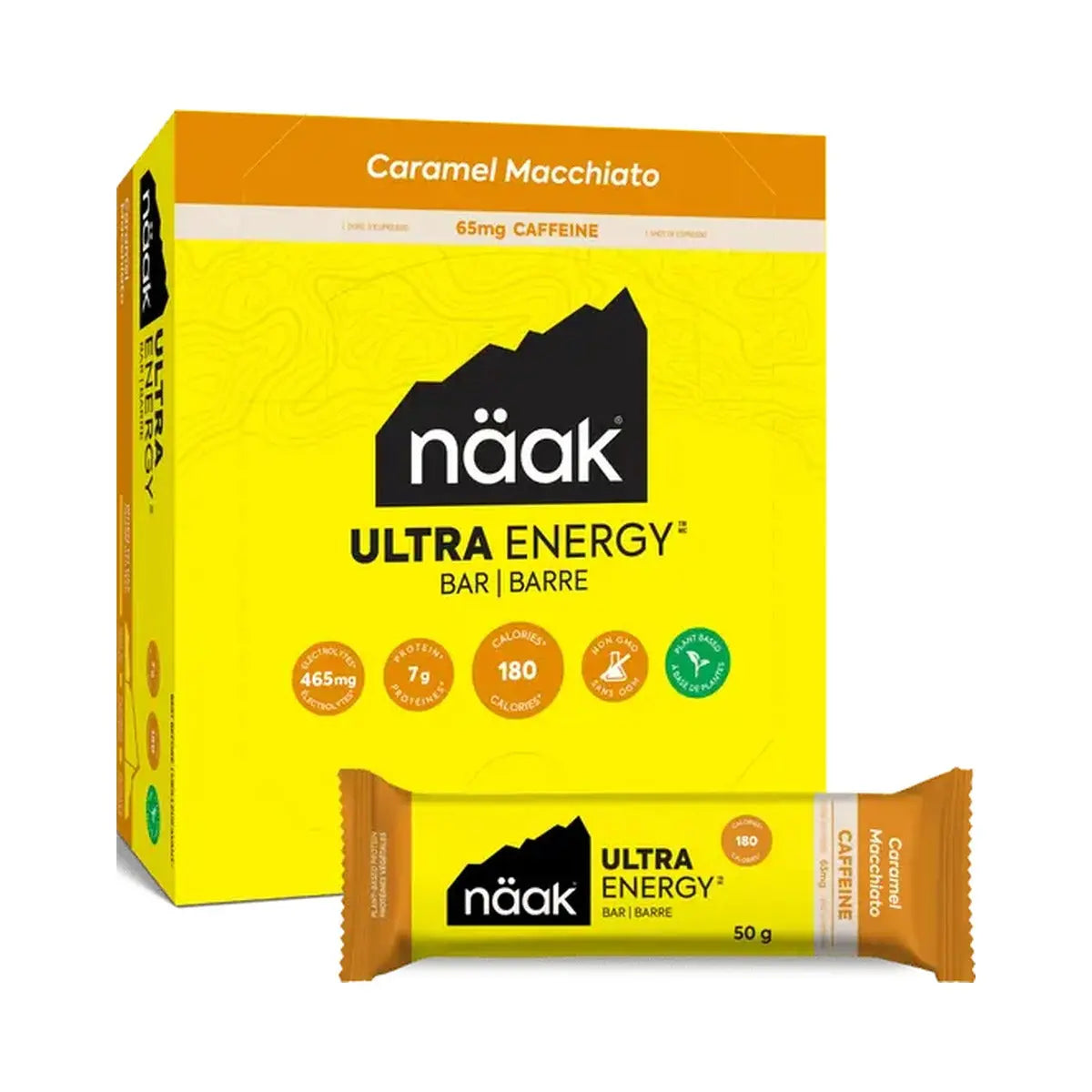 Barre énergétique Caramel Macchiato Näak Ultra Energy™ NICE ORGANIC herboristerie bio