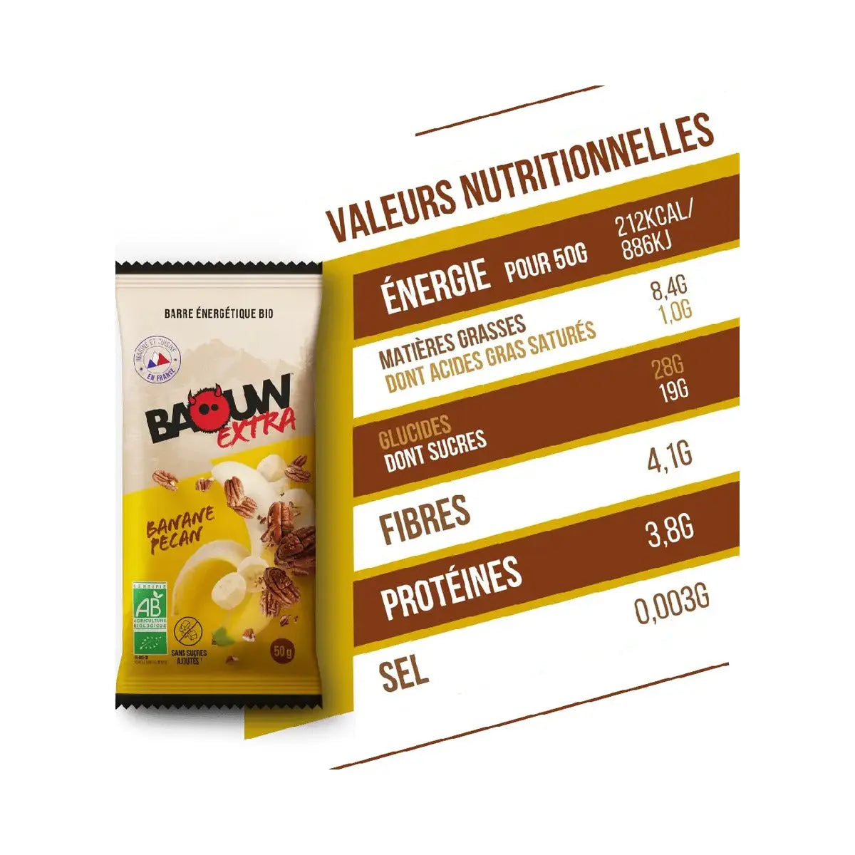 Barres Énergétiques : banane - pécan Baouw Herboristerie bio du vieux Nice
