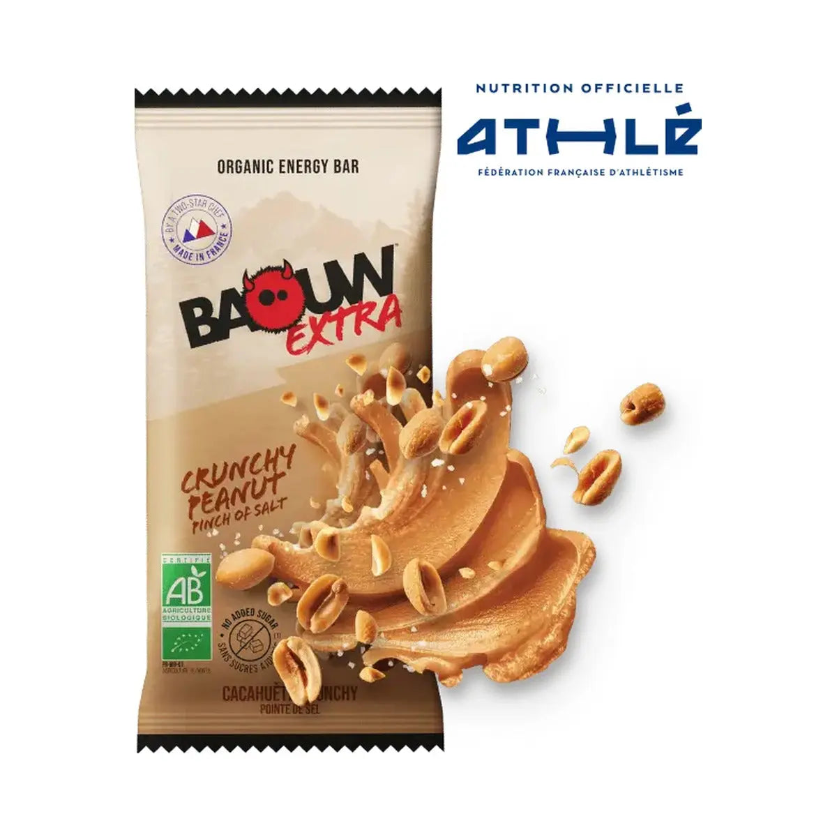 Barres Énergétiques : Crunchy - Cacahuète Baouw Herboristerie bio du vieux Nice