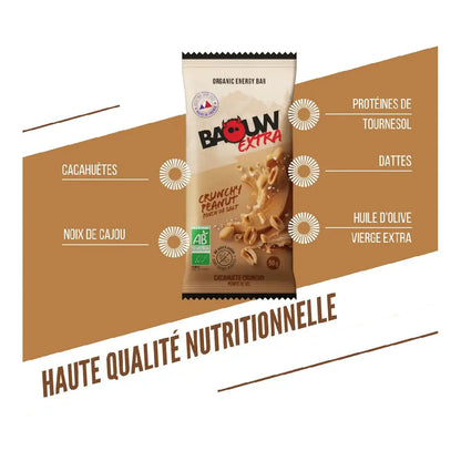 Barres Énergétiques : Crunchy - Cacahuète Baouw Herboristerie bio du vieux Nice