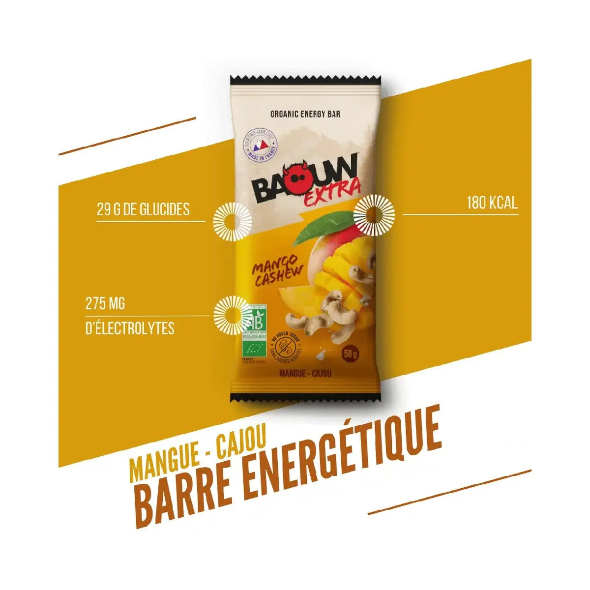 Barres Énergétiques : Mangue - Cajou Baouw Herboristerie bio du vieux Nice