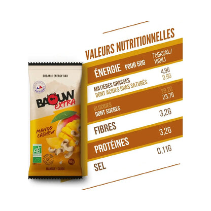 Barres Énergétiques : Mangue - Cajou Baouw Herboristerie bio du vieux Nice