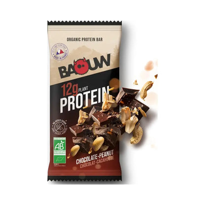 Barres Protéinées : chocolat - cacahuète Baouw NICE ORGANIC herboristerie bio