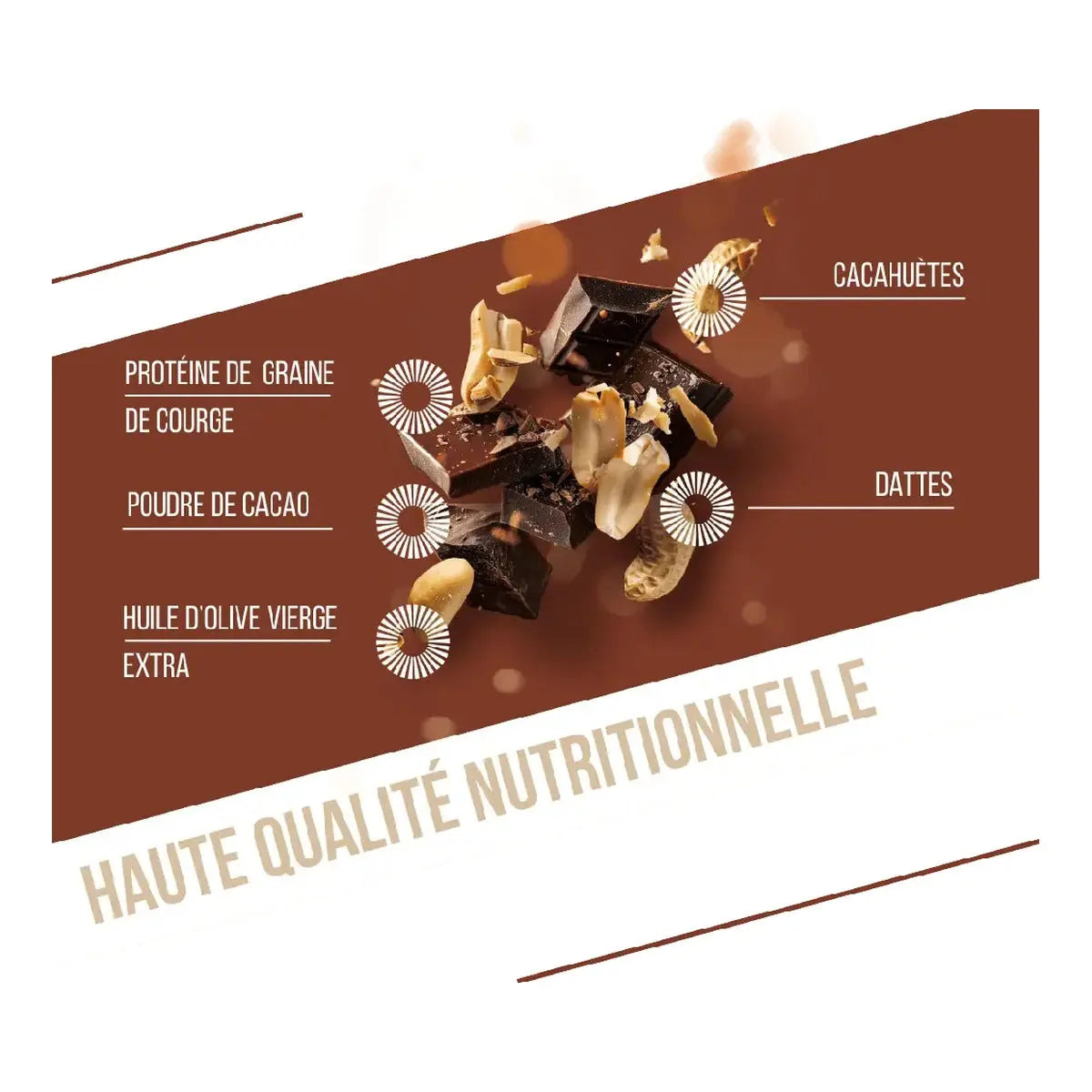 Barres Protéinées : chocolat - cacahuète Baouw NICE ORGANIC herboristerie bio