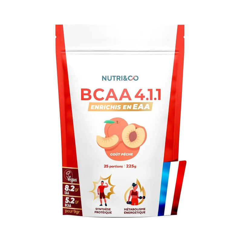 BCAA 4.1.1 + EAA + Vitamine B6 en poudre (Nutri&Co)